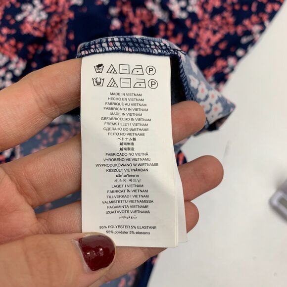 Michael Kors Dress Womens S Small Navy Multi Floral Print Sleeveless Tassel Tie - Picture 6 of 10